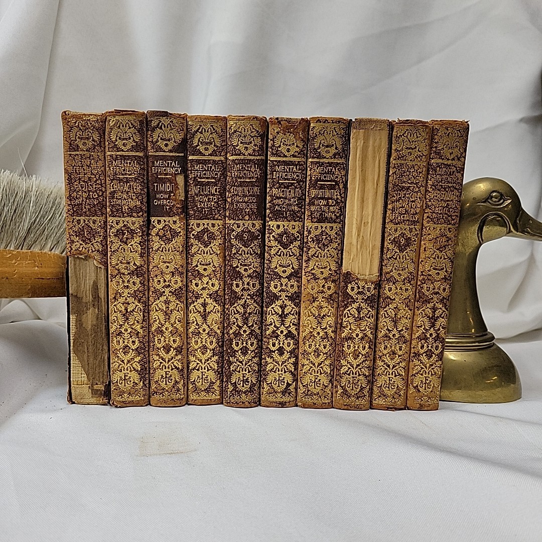 1915 Mental Efficiency Series Complete 10 Volume Set Hardcover Books