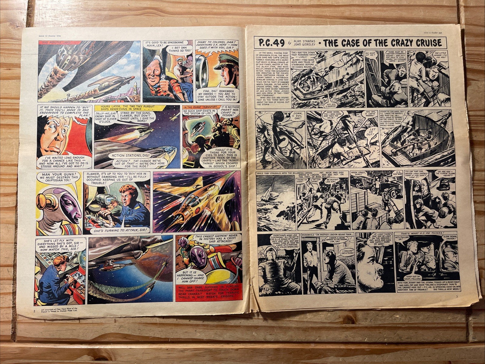 Eagle Comic X10 G to VG 1956 Vol 7 #40 to 49 Consecutive, Dan Dare