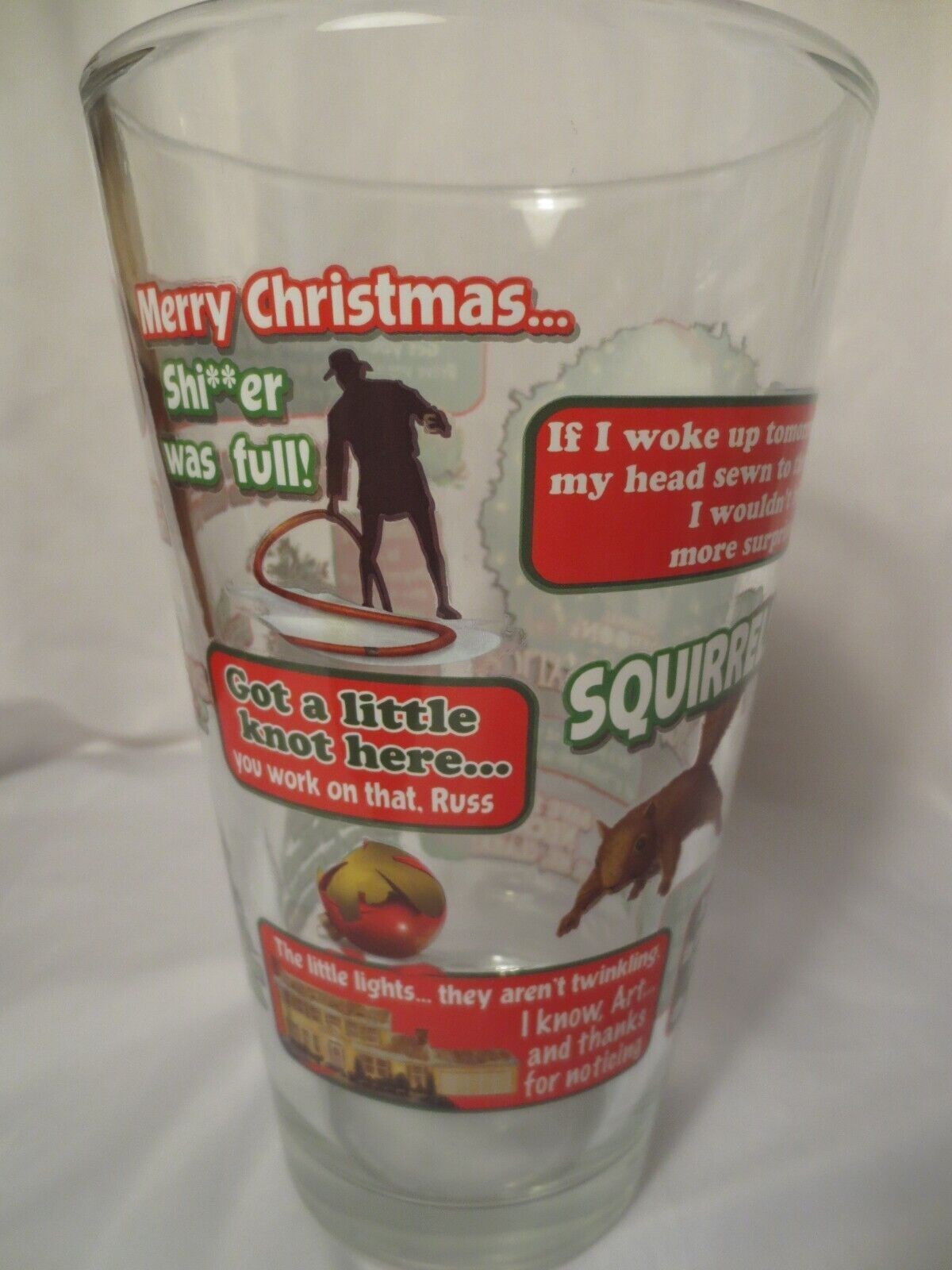NATIONAL LAMPOON’S CHRISTMAS VACATION CLASSIC QUOTES OVERSIZED GLASS 50 OZ.