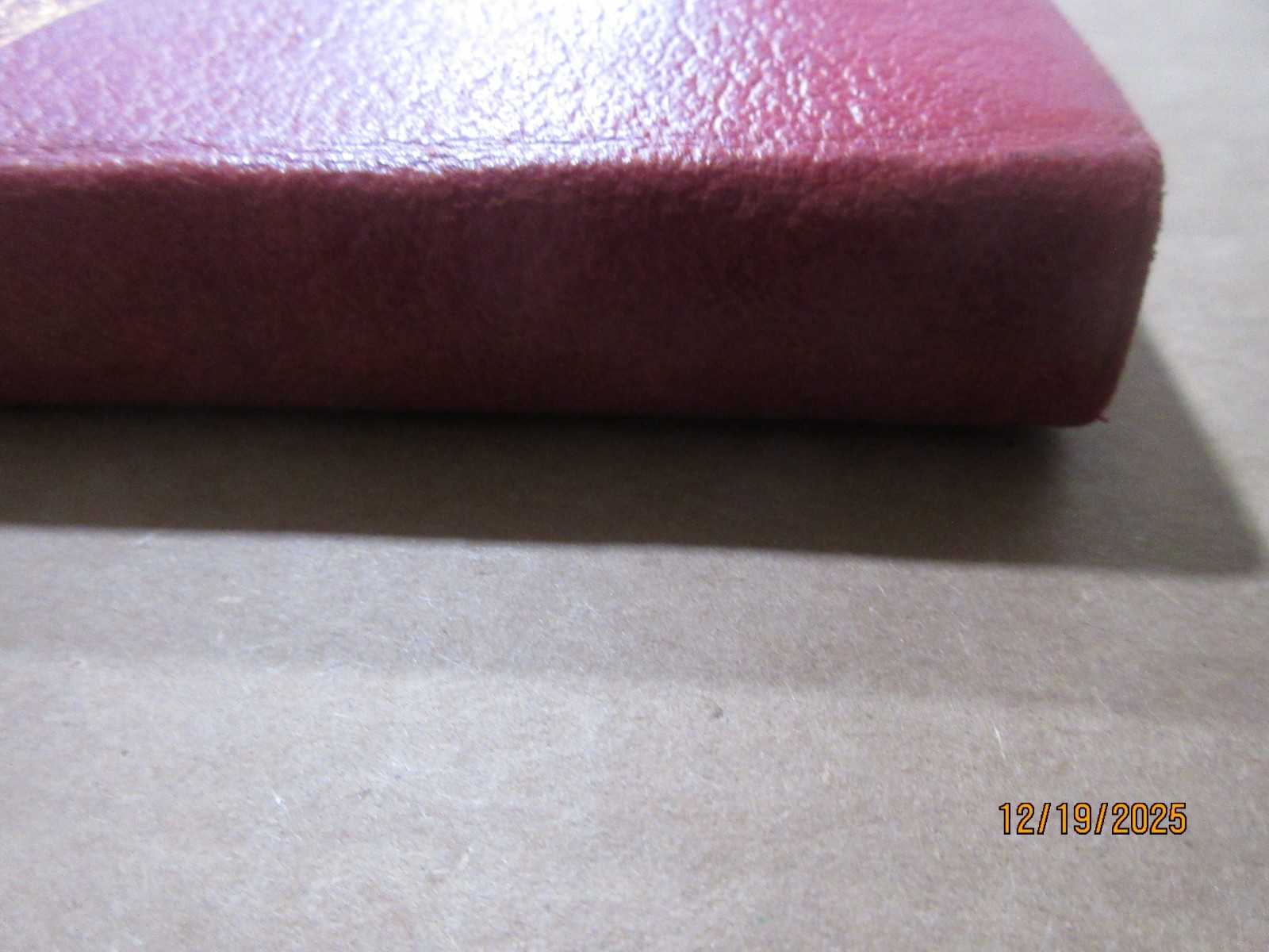 Antique Red Leather Cover w/ Gold Gilt Pages Book Henry Drummond’s Addresses