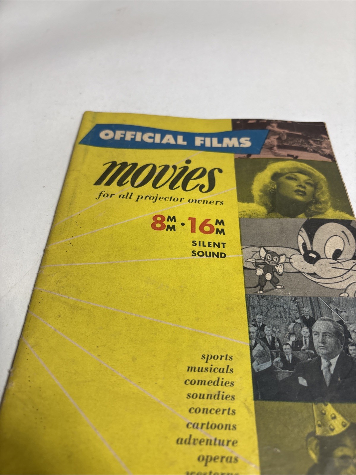 Vtg Price guide for 8-16mm reel-to-reel movies, Shows, Sports and cartoons 1950