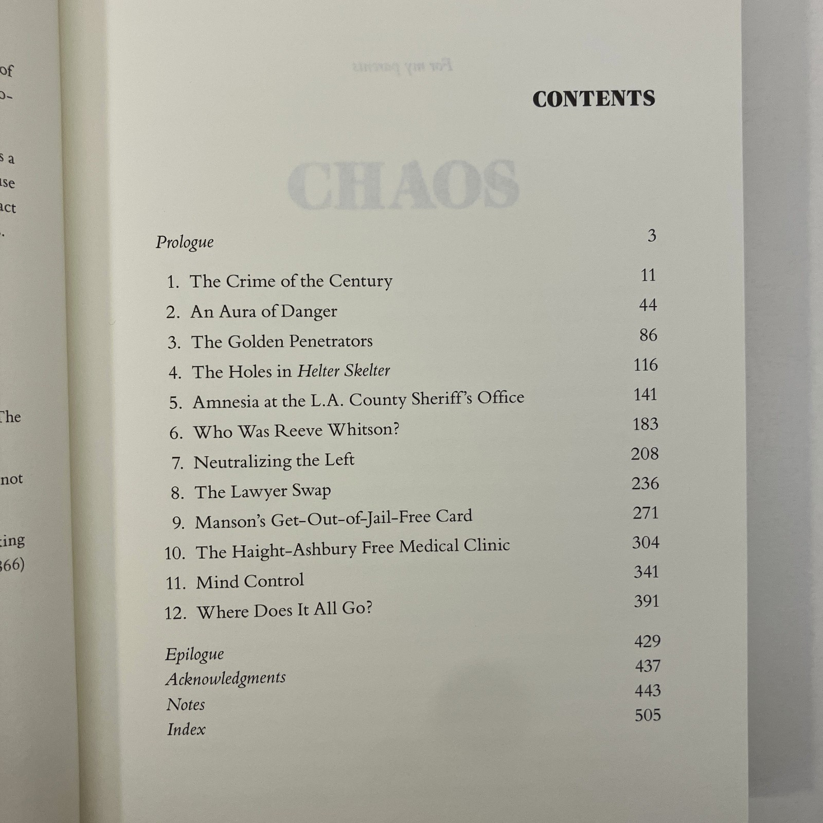 Chaos Charles Manson CIA Secret History HCDJ 1st Edition 2019 Tom ONeill VGC