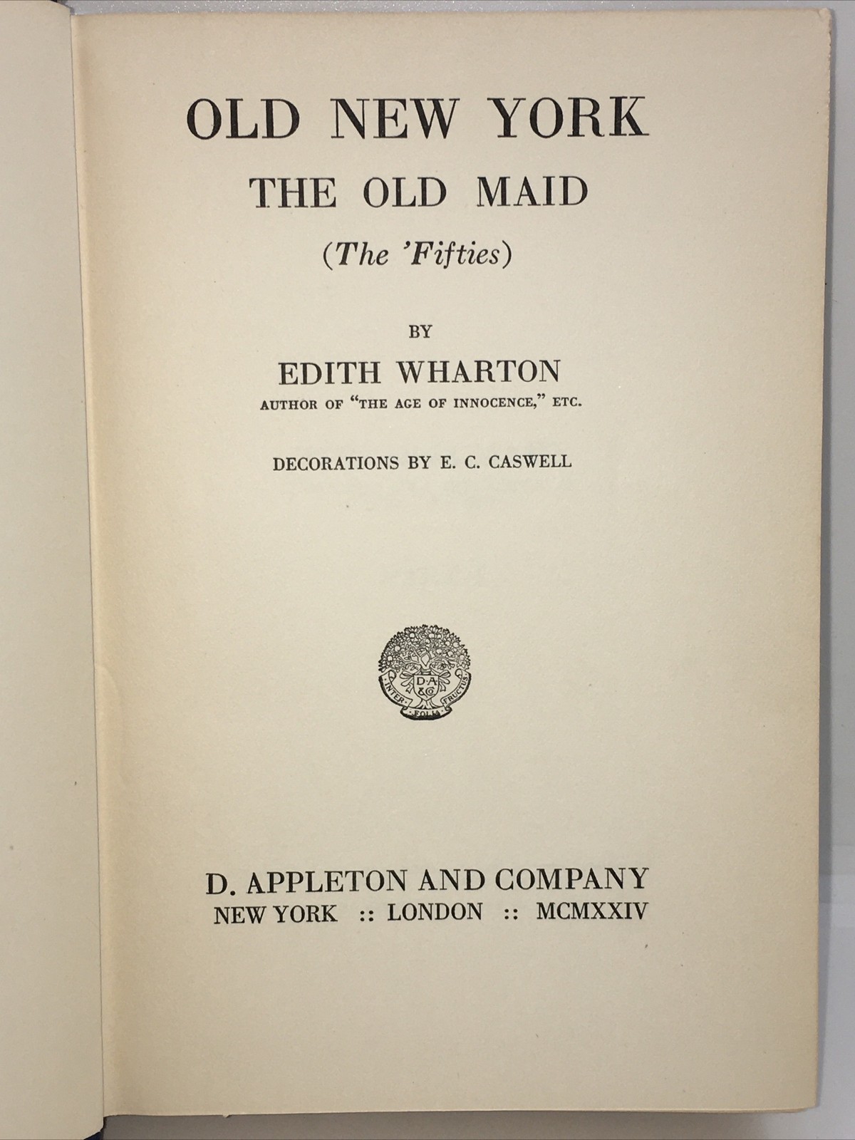 Rare 1924 Edith Wharton First Edition Old New York 4 Book Set, 1 SIGNED!! HCDJ