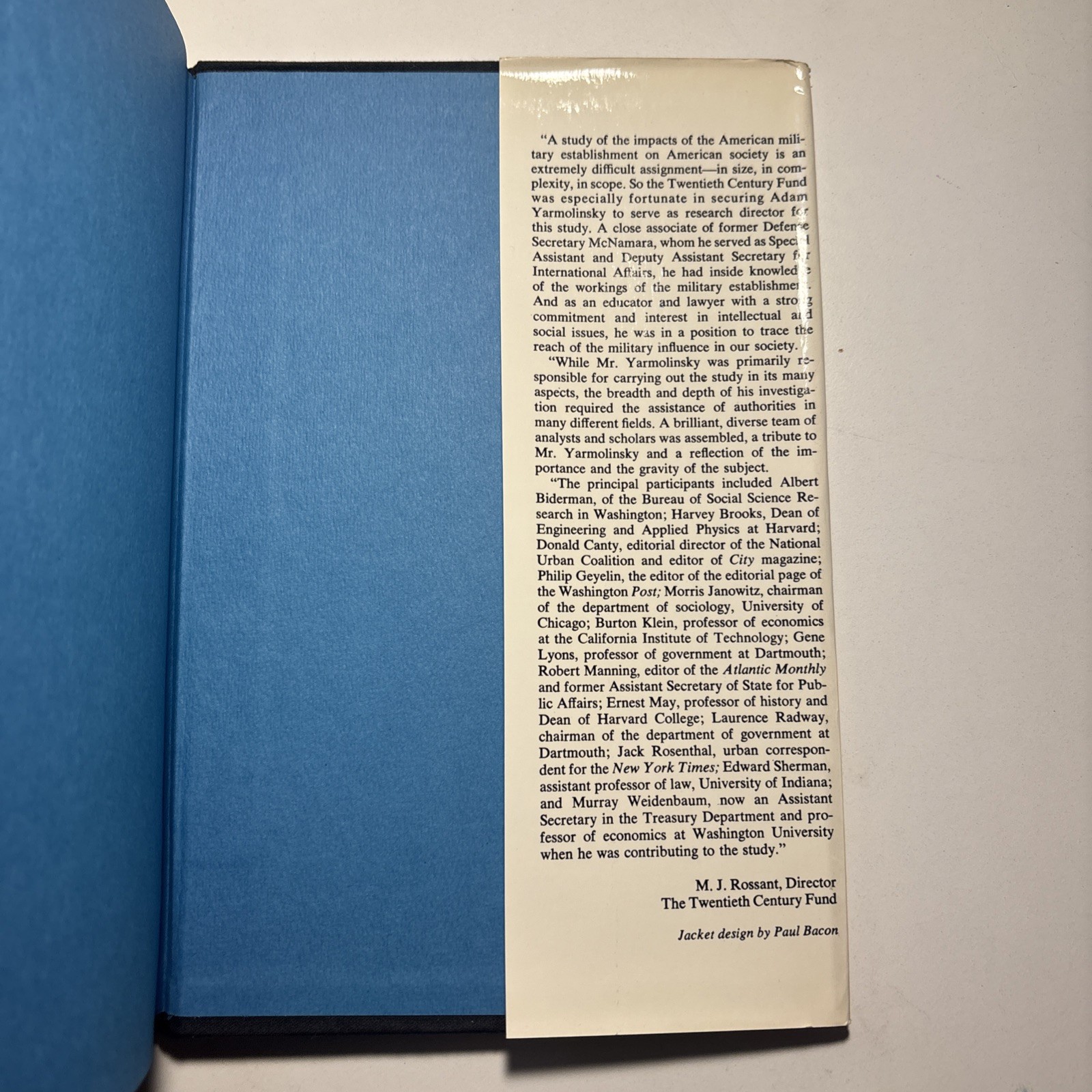 The Military Establishment HD VTG 1971 FIRST ED Book By Adam Yarmolinsky w/DJ