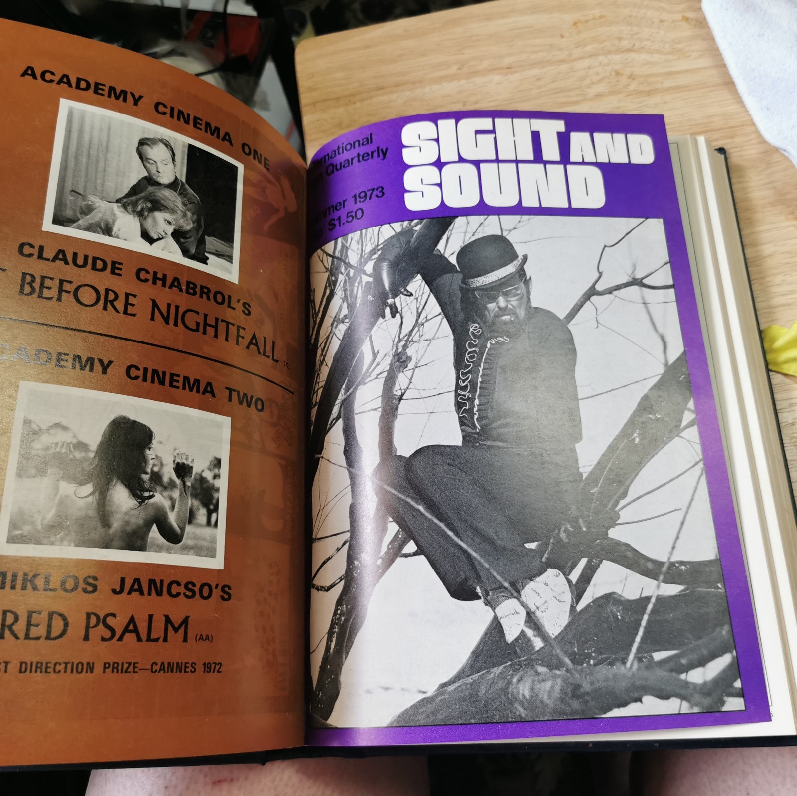 sight and sound 1973 – 74 hardback ben kes death line zardoz thx 1138 poseidon