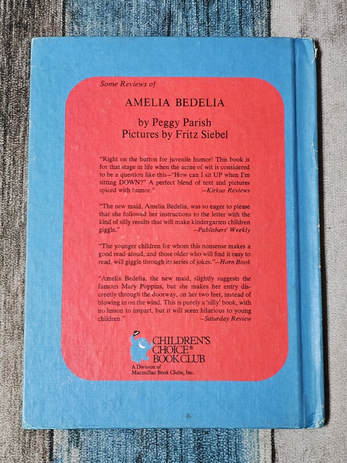 Amelia Bedelia Vintage 1st Edition Book Club Peggy Parish Hardcover 1963