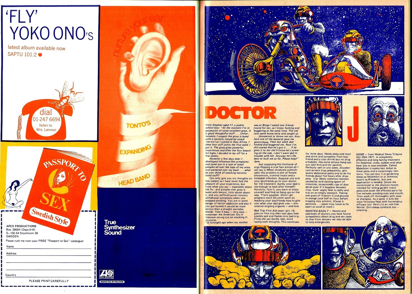 London OZ Magazine No.39 December 1971 – Thrilling Murder Comics Cover.