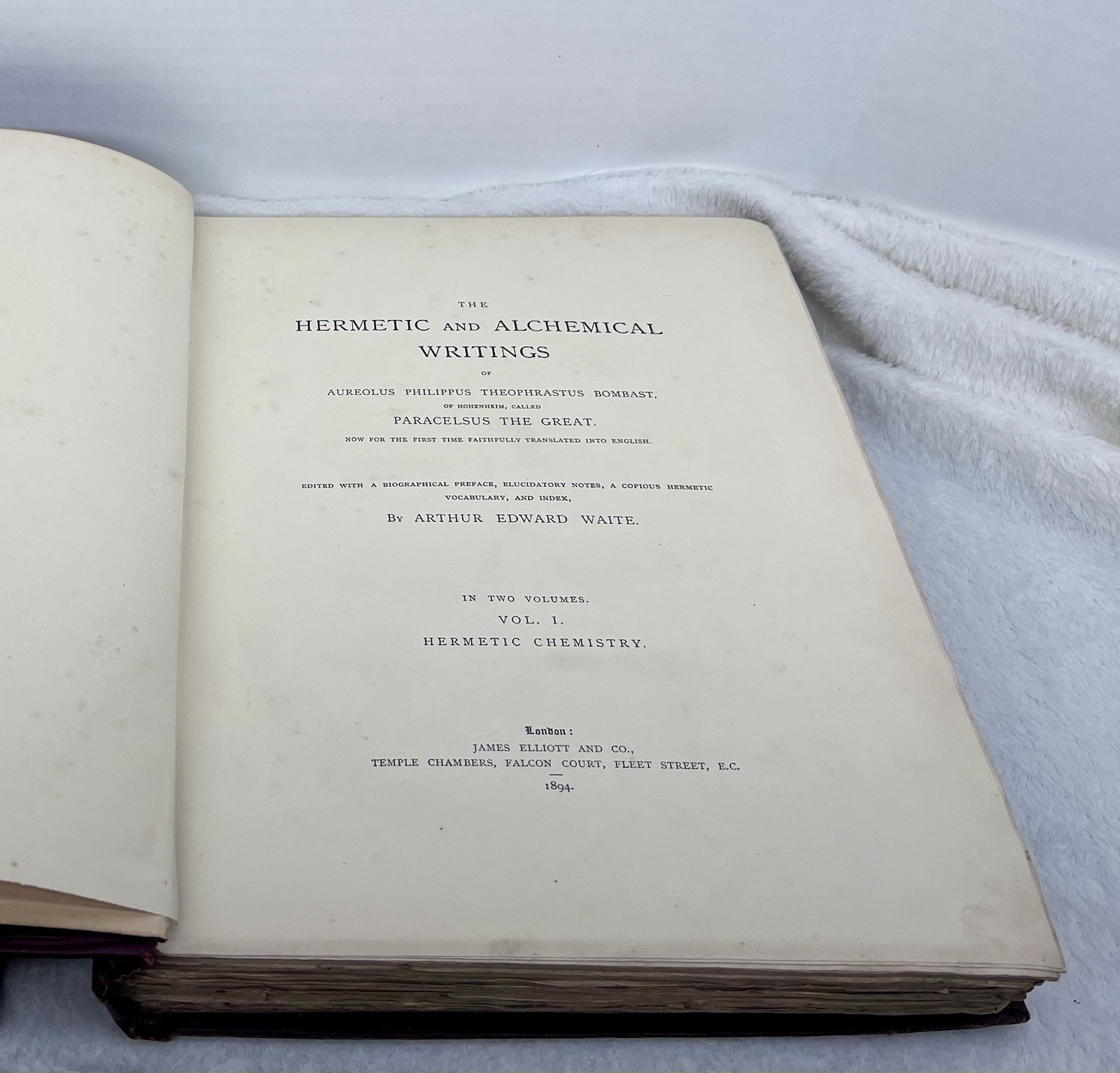 The Hermetic & Alchemical Writings of Paracelsus – First Edition – 1894 – 2 VOL.