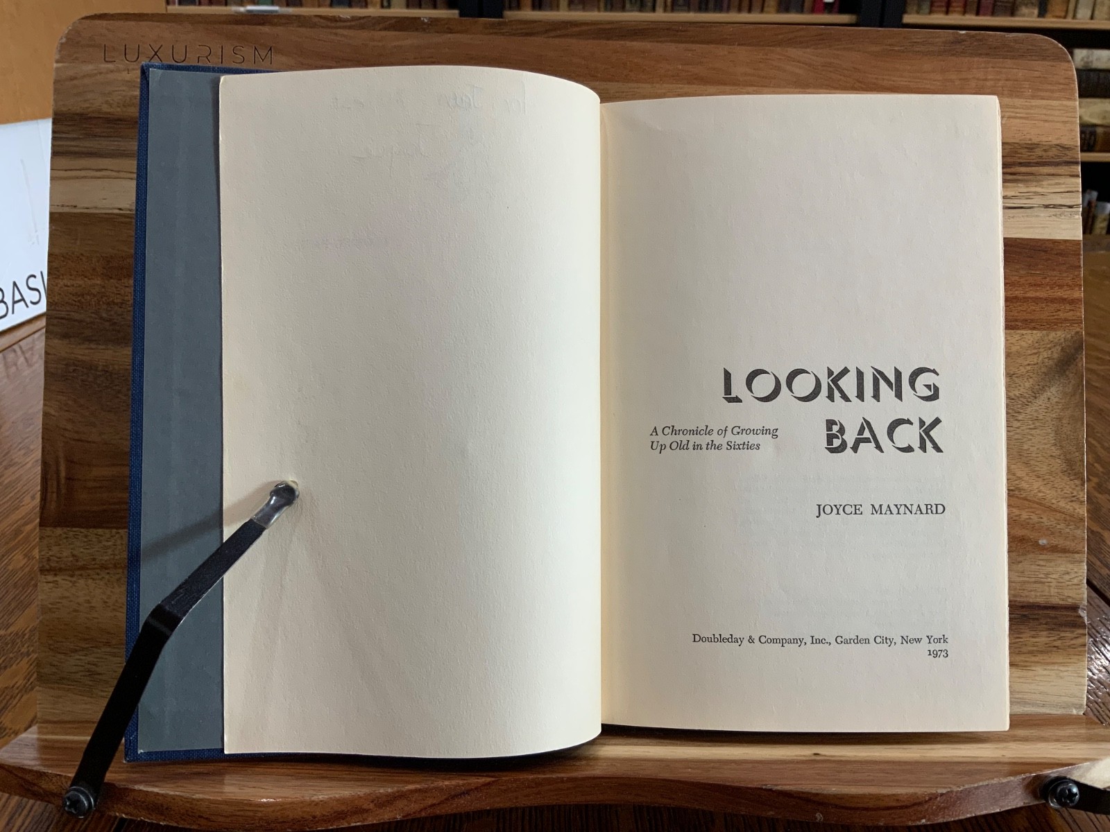 1973 Looking Back 1st Edition Joyce Maynard Inscribed by Author + Doodle!