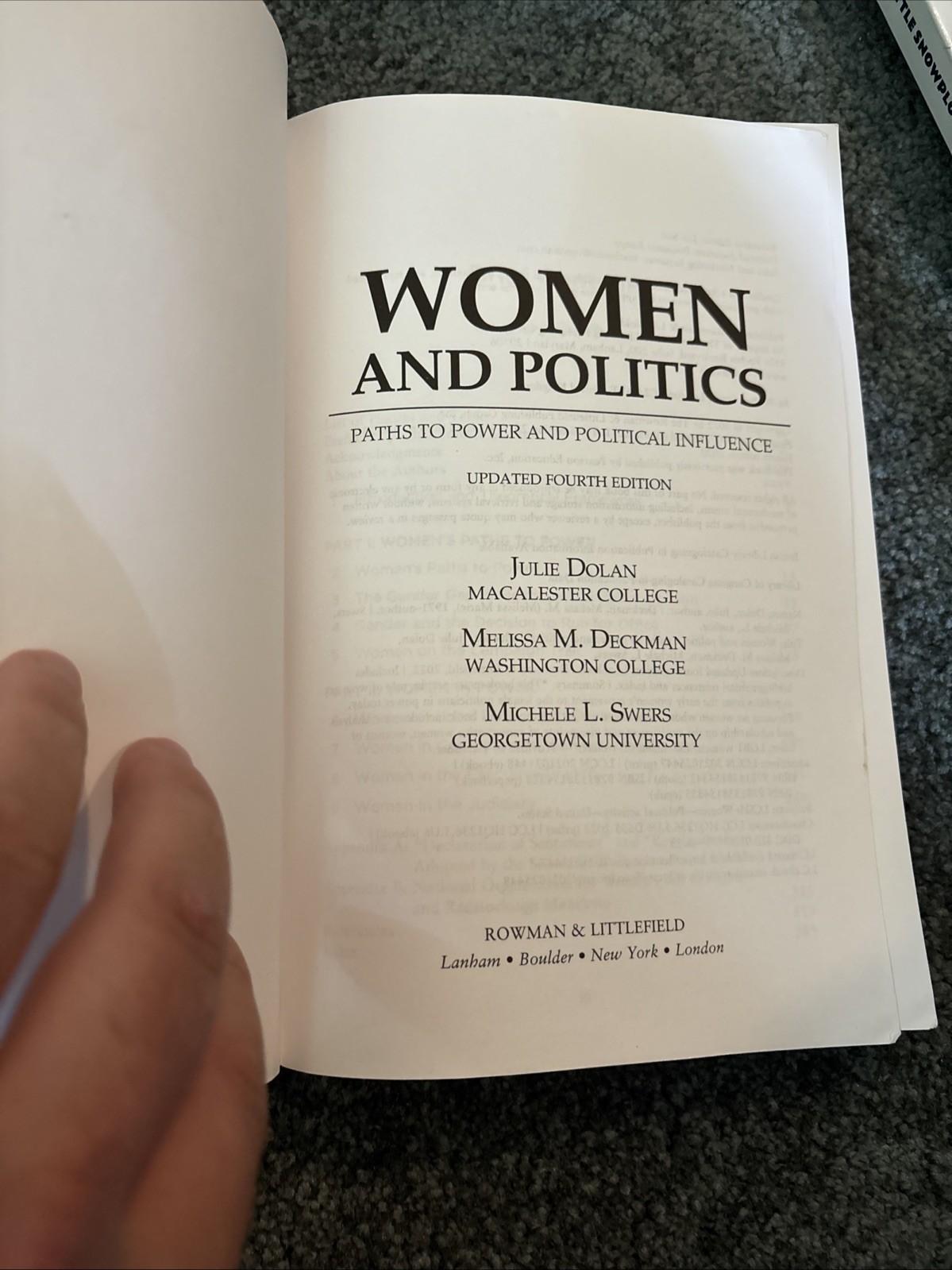 Women and Politics: Paths to Power and Political Influence, Updated Fourth Edit