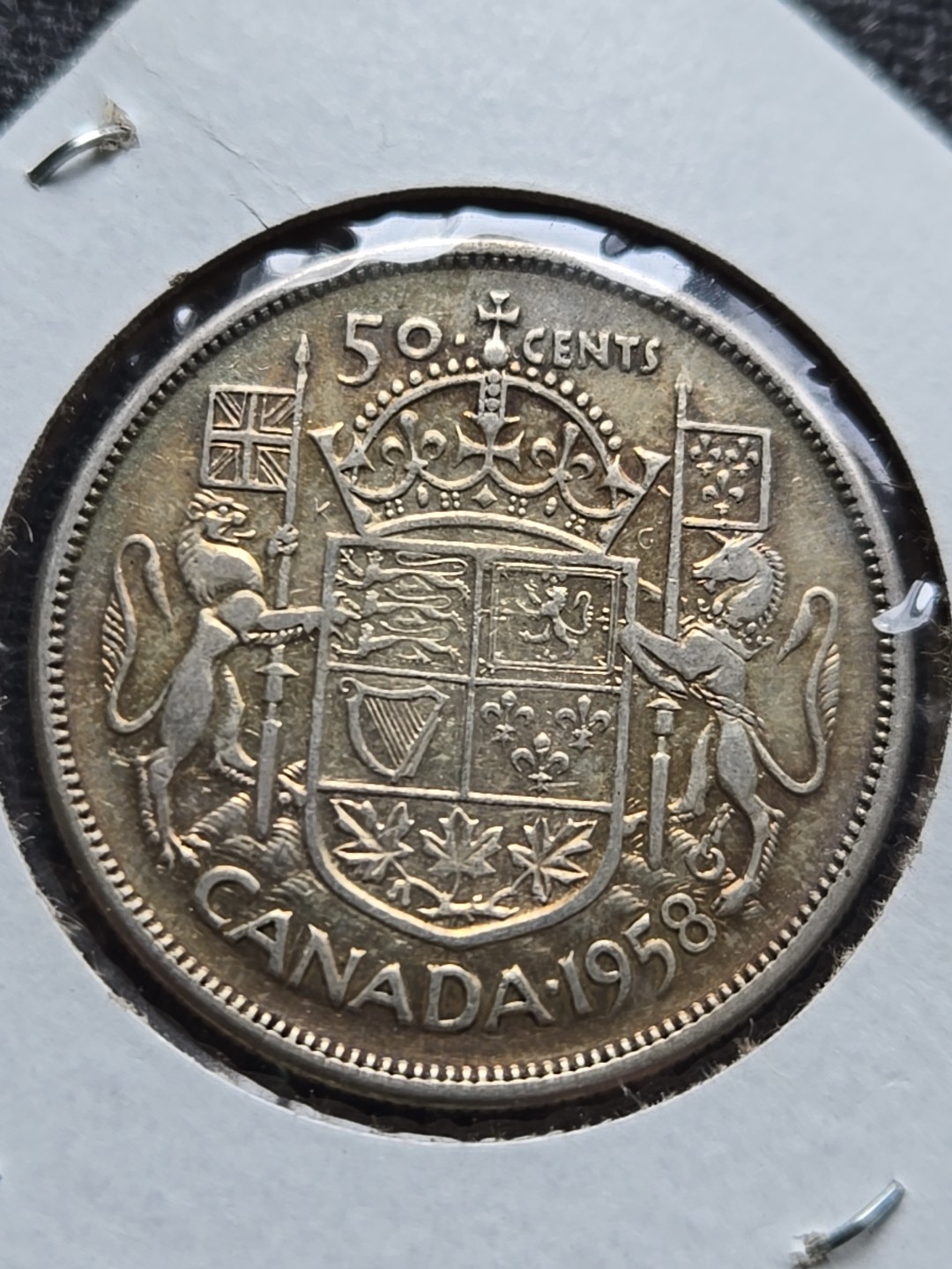 1958 Canada 50 Cents Silver Foreign Coin
