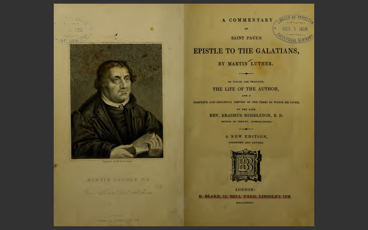 Martin Luther’s Commentary on Galatians (1644 Edition) PDF E-Book on CD-ROM