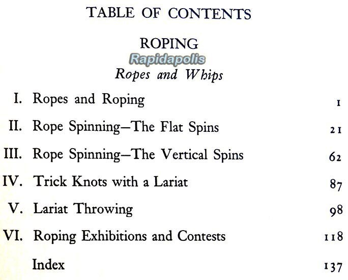 Antique 1940 Ed. ROPING Bernard S. Mason ~ Illustrated Hardcover Book 138 pages