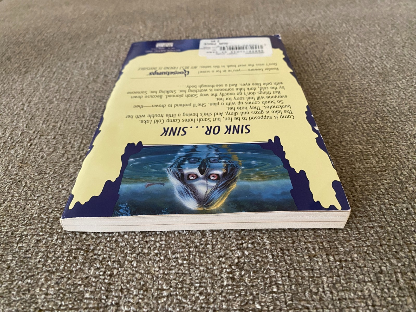 LN 1st print Goosebumps #56 The Curse of Camp Cold Lake w/att bookmark & cards