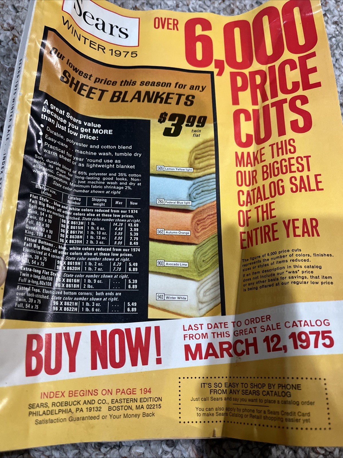 Vintage 1975 SEARS Winter Sale Catalog 317 Pages!