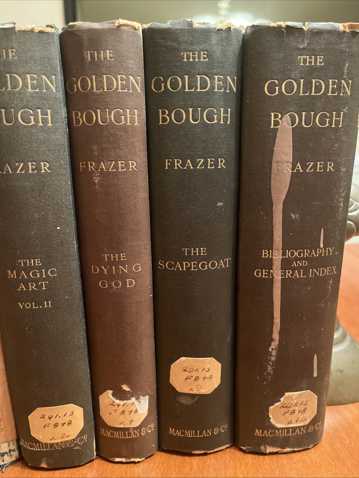 THE GOLDEN BOUGH Study In Magic Religion 12 Vols Frazer 3rd Ed 1911 Set