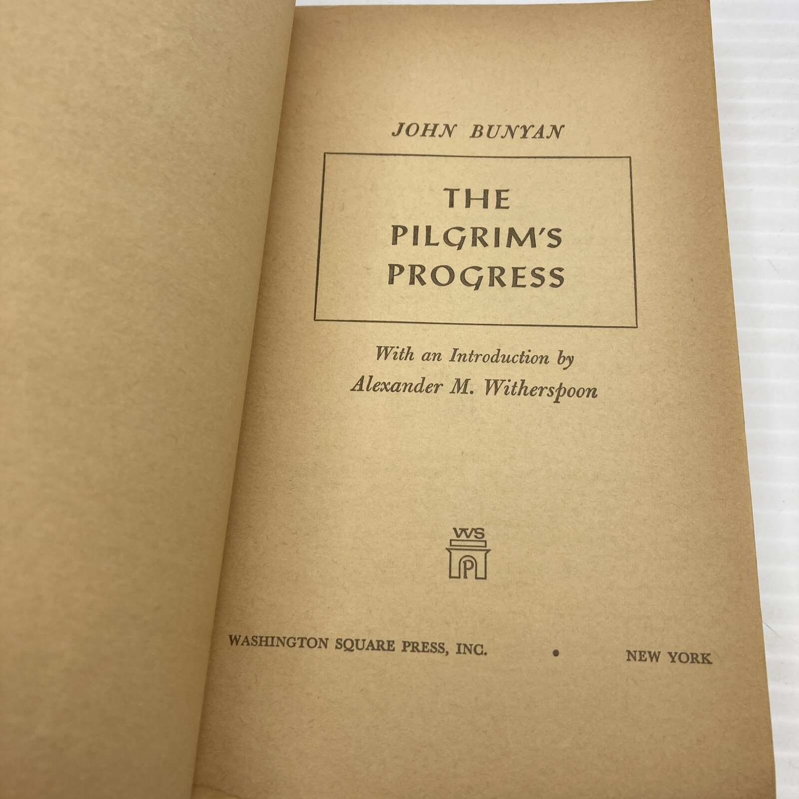 The Pilgrim’s Progress John Bunyan Washington Square Press 1963 5th Print