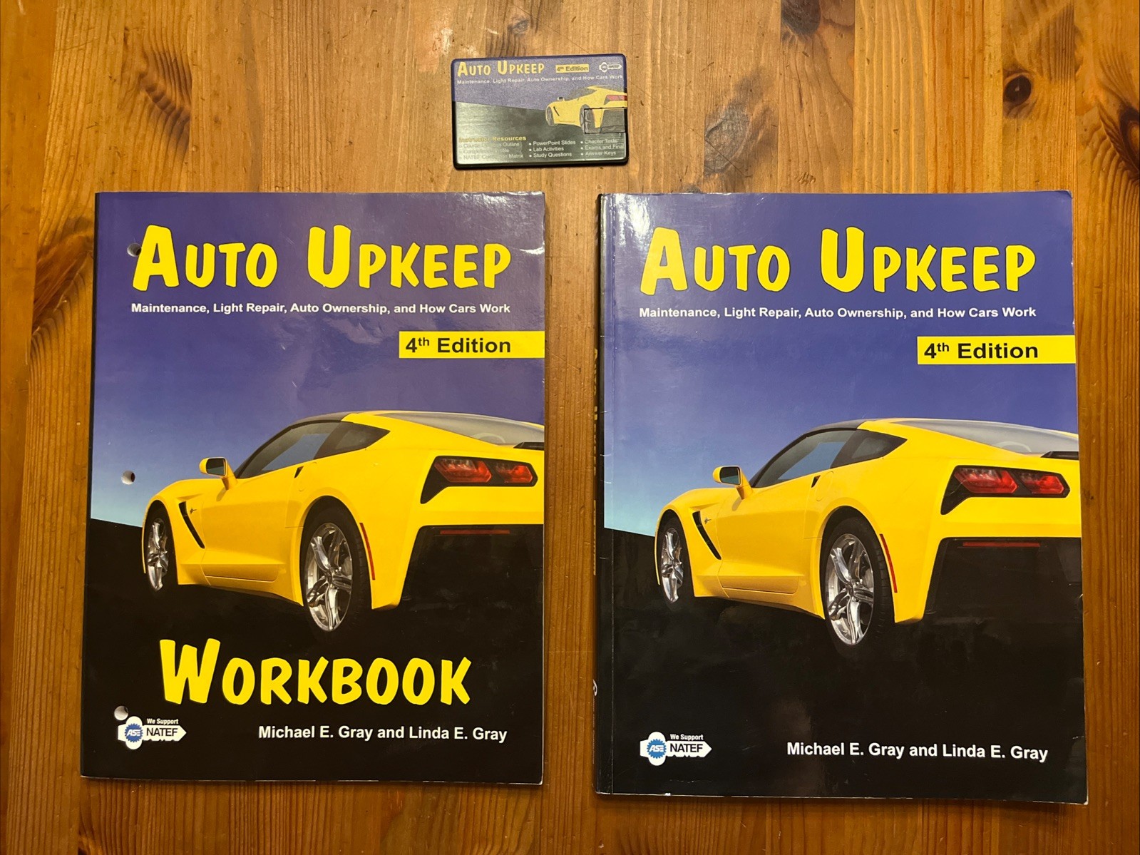 Lot Of 4th Edition Auto Upkeep Textbook, Workbook And USB Drive
