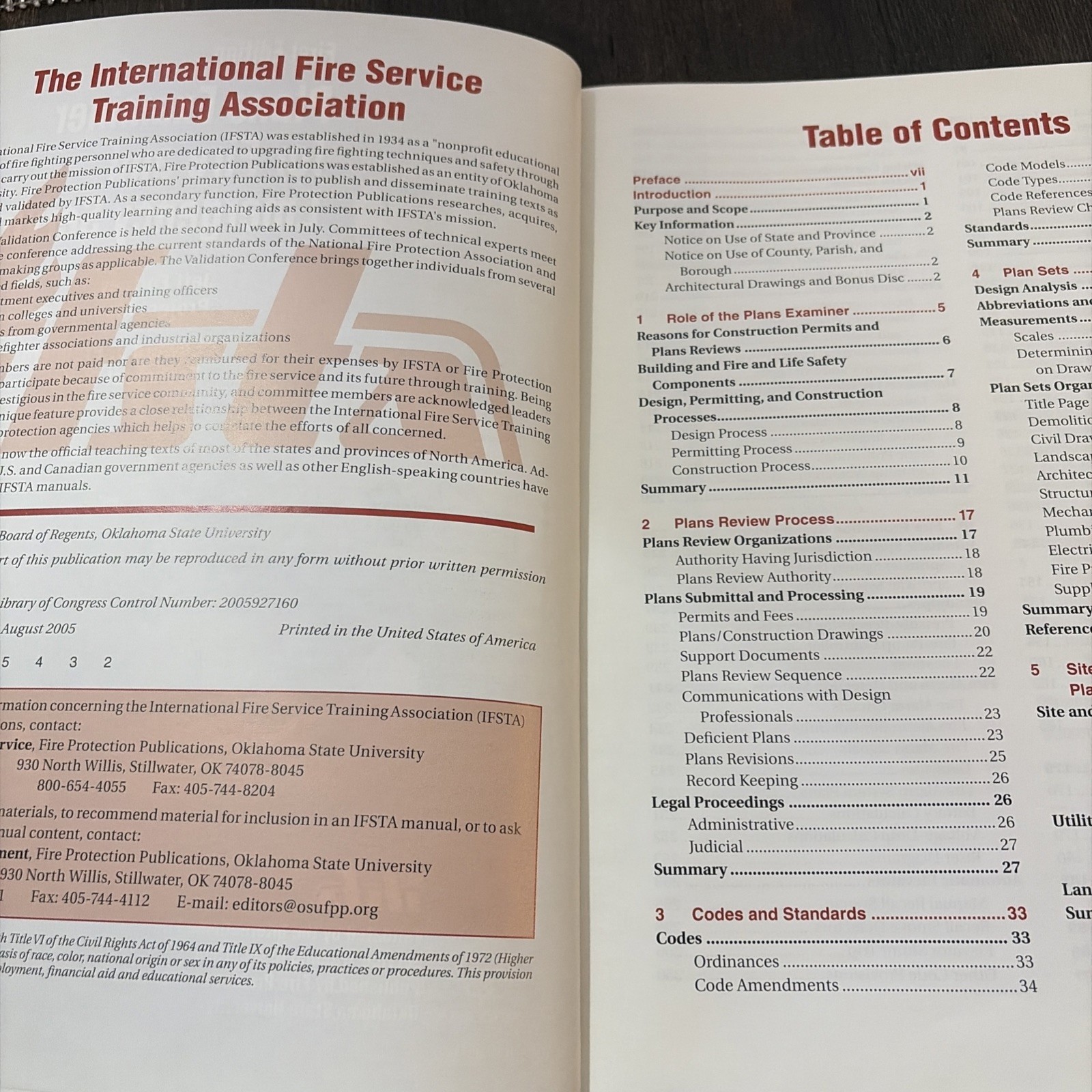 Plans Examiner for Fire and Emergency Services First Edition IFSTA