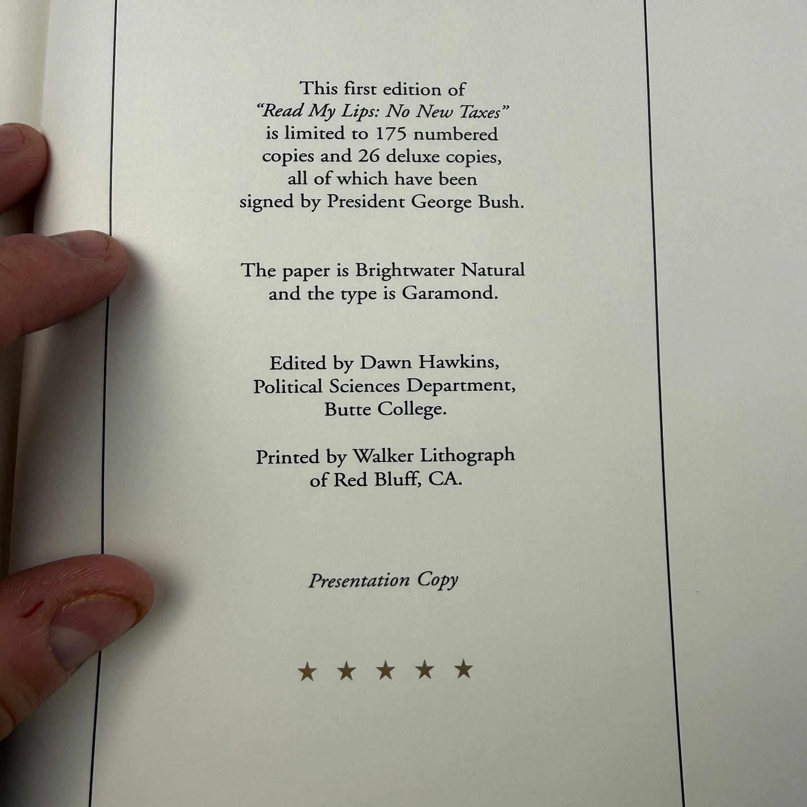 George Bush Gerald Ford Signed Read My Lips No New Taxes Pres Copy Slipcase 1999