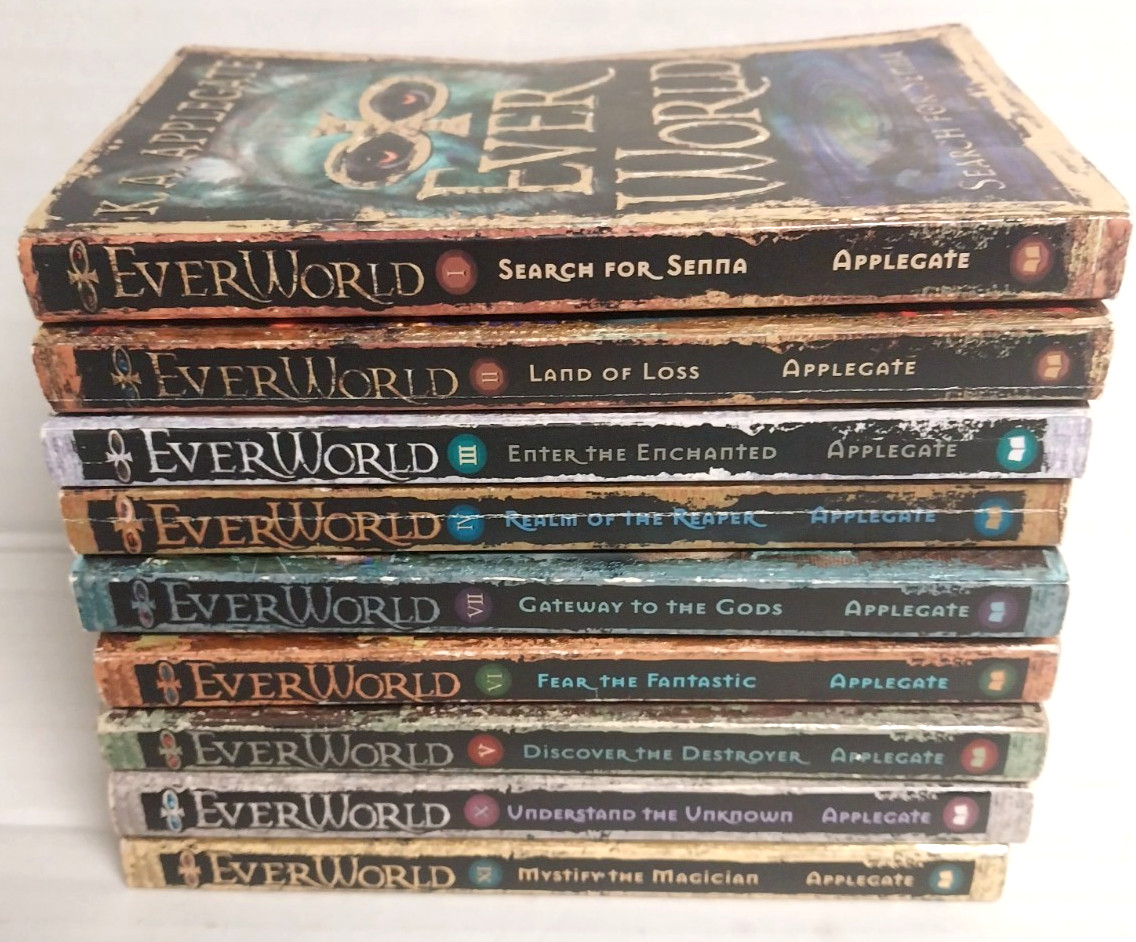 Lot 9 Everworld Books K A Applegate #1-7 +10-11 Fear the Fantastic Enter Enchant