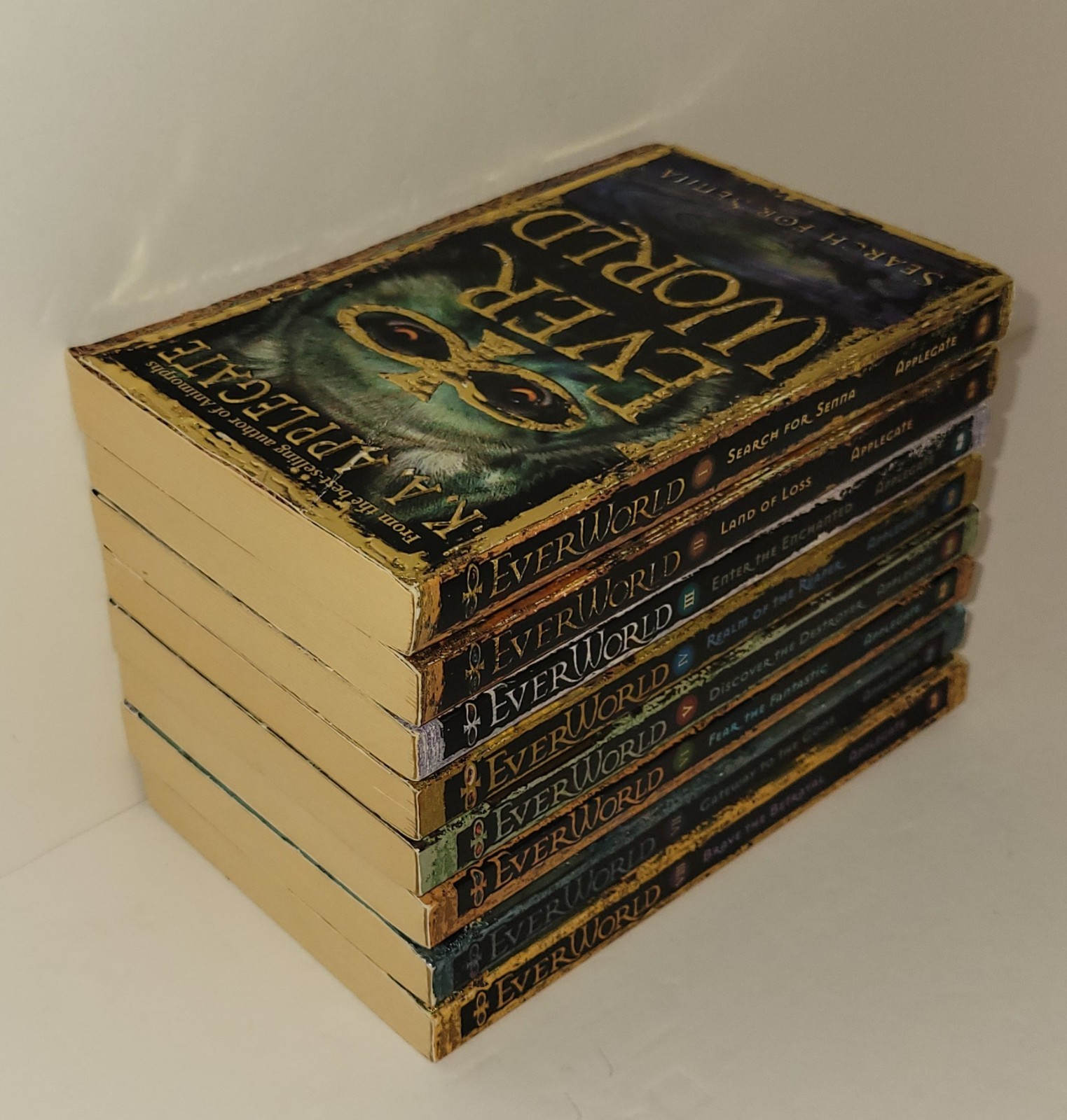 Everworld Books 1-8 Lot Complete Run YA Fantasy K.A. Applegate Vintage Paperback