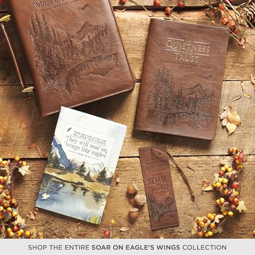 Premium Vegan Faux Leather Scripture Bookmark for Men: Soar On Wings – Isaiah