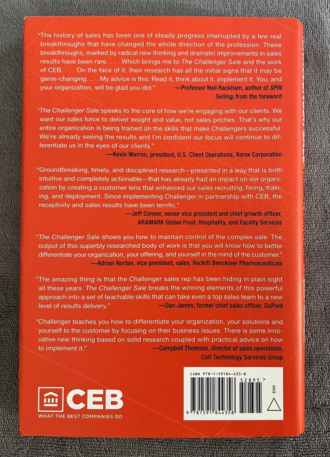 The Challenger Sale : Taking Control of the Customer Conversation by Brent…