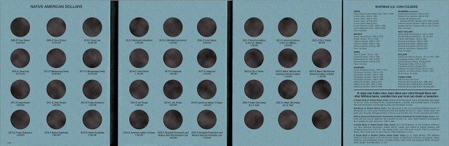 Whitman New Coin Folder For US Native American Dollars 2009 – Date Album 3163