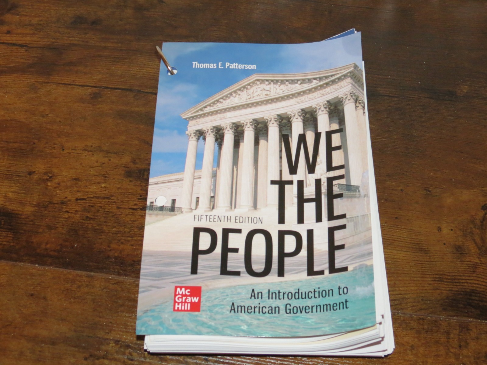 McGraw Hill We the People: American Government 15th Ed Loose-Leaf 2016