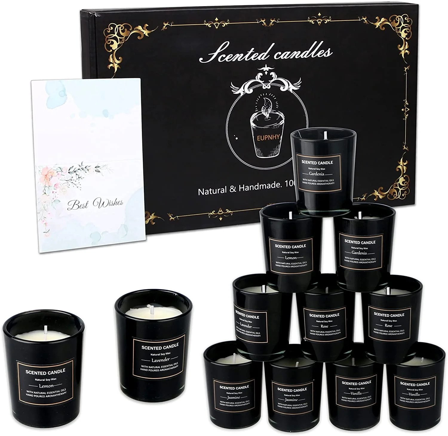 12 Pack Scented Candles Gift Set 2.5oz Aromatherapy Candle Soy