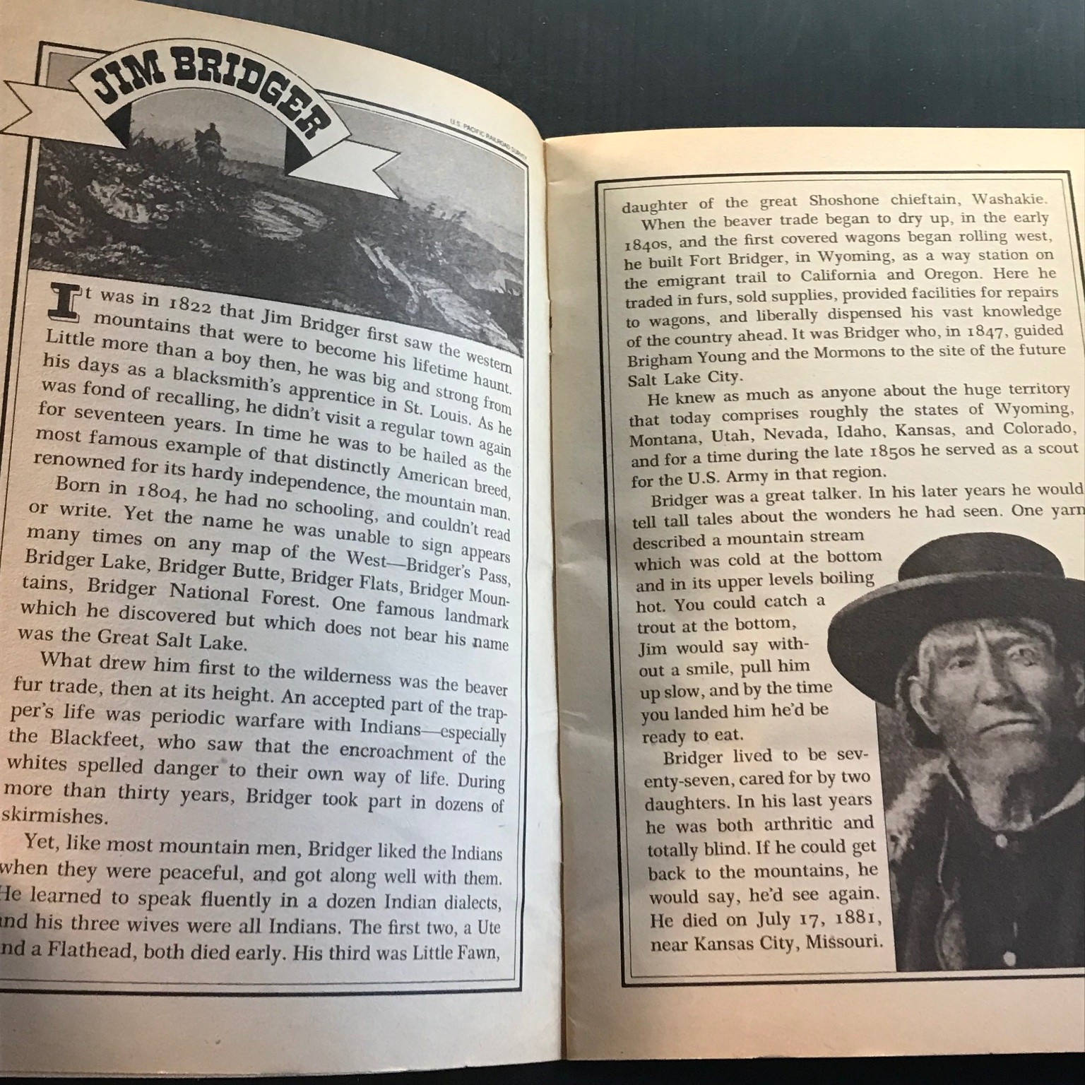 Legendary Characters of the Old West 1976 First Edition Illustrated Booklet