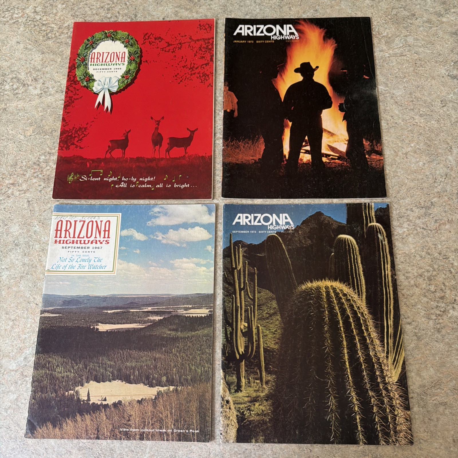 Vintage Arizona Highways Magazines – Lot of 45 – Assorted Issues from 1964-1980