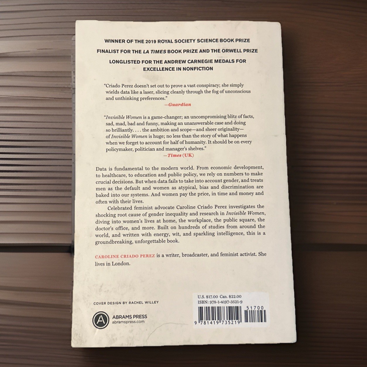 Invisible Women : Data Bias in a World Designed for Men by Caroline Criado Perez