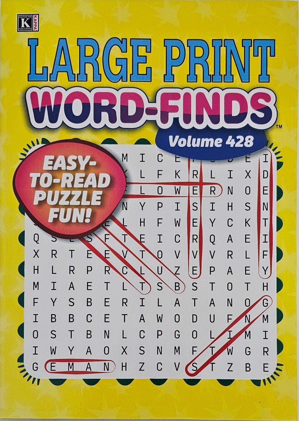 Kappa Large Print Word-Finds Puzzle Books, Largest Selection of Volumes. U-PICK!