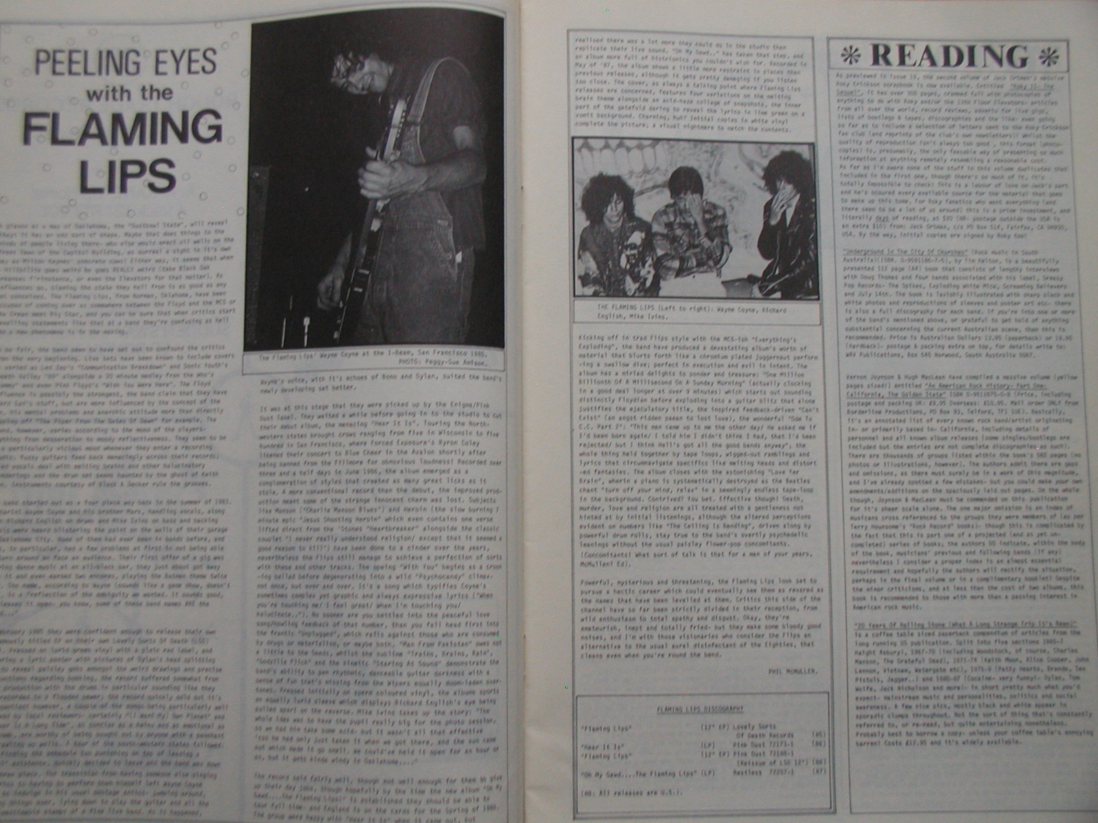 Bucketfull of Brains. No. 24. March 1988. With Gene Clark flexi. Flaming Lips et