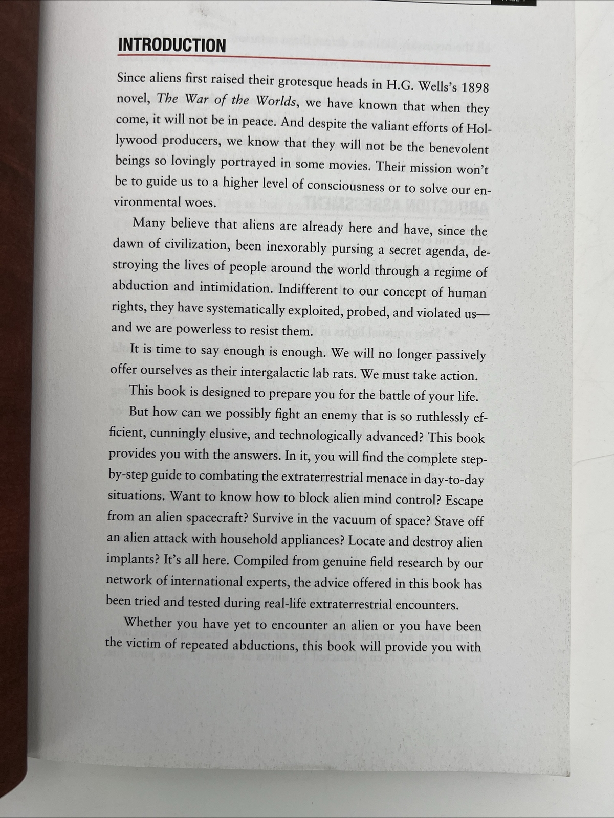 The Alien Invasion Survival Handbook Defense Manual WH Mumfrey Paperback FP20