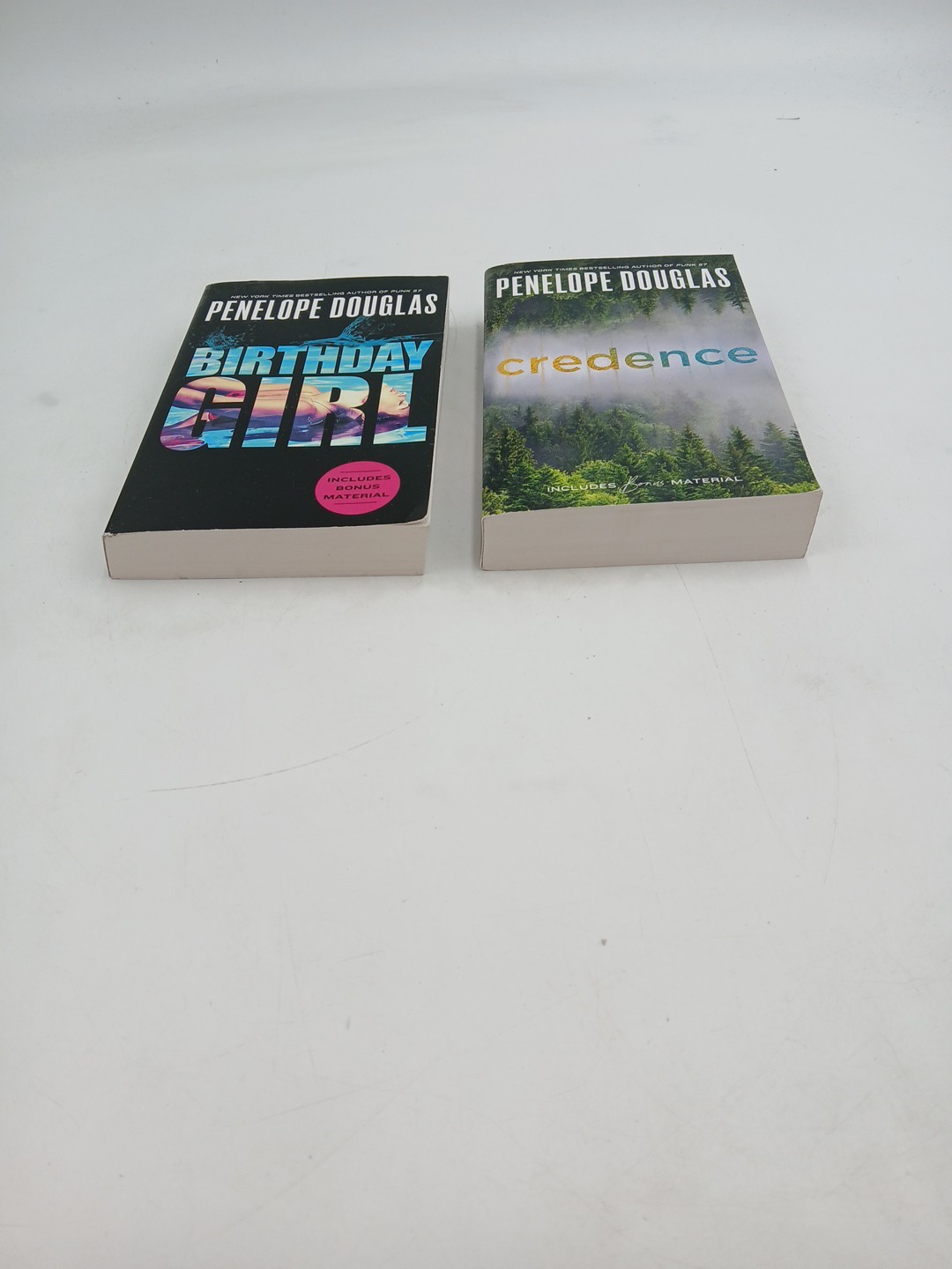 Penelope Douglas Book Lot of 2 Paperback Credence Birthday Girl Bonus Material