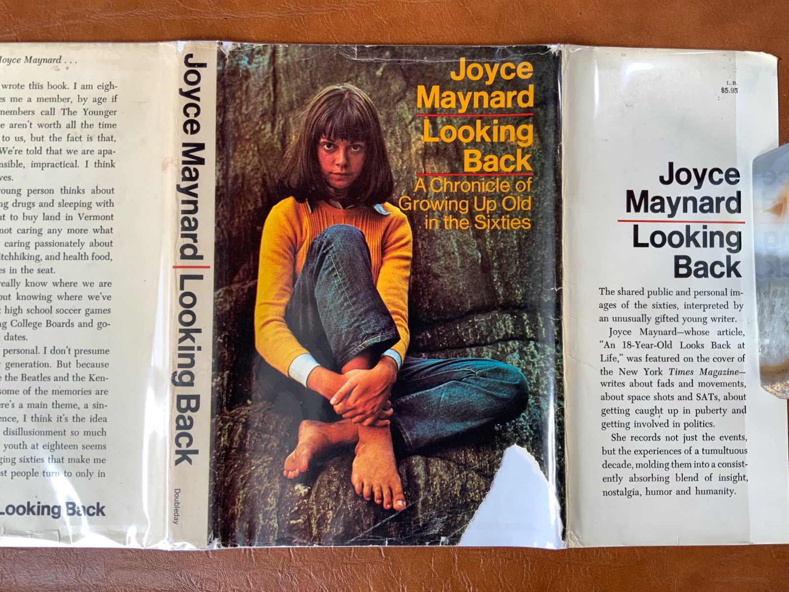 1973 Looking Back 1st Edition Joyce Maynard Inscribed by Author + Doodle!