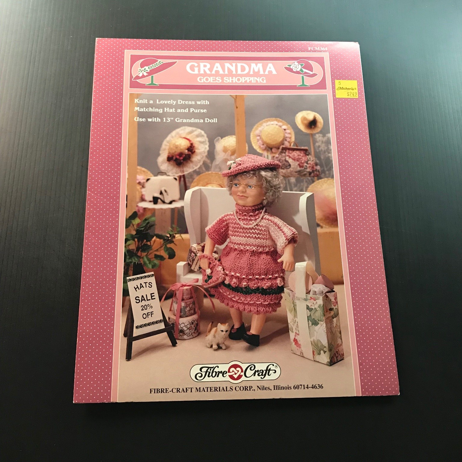 Grandma Goes Shopping Knitting Pattern Book 1994 Fibre-Craft Doll Outfit FCM364
