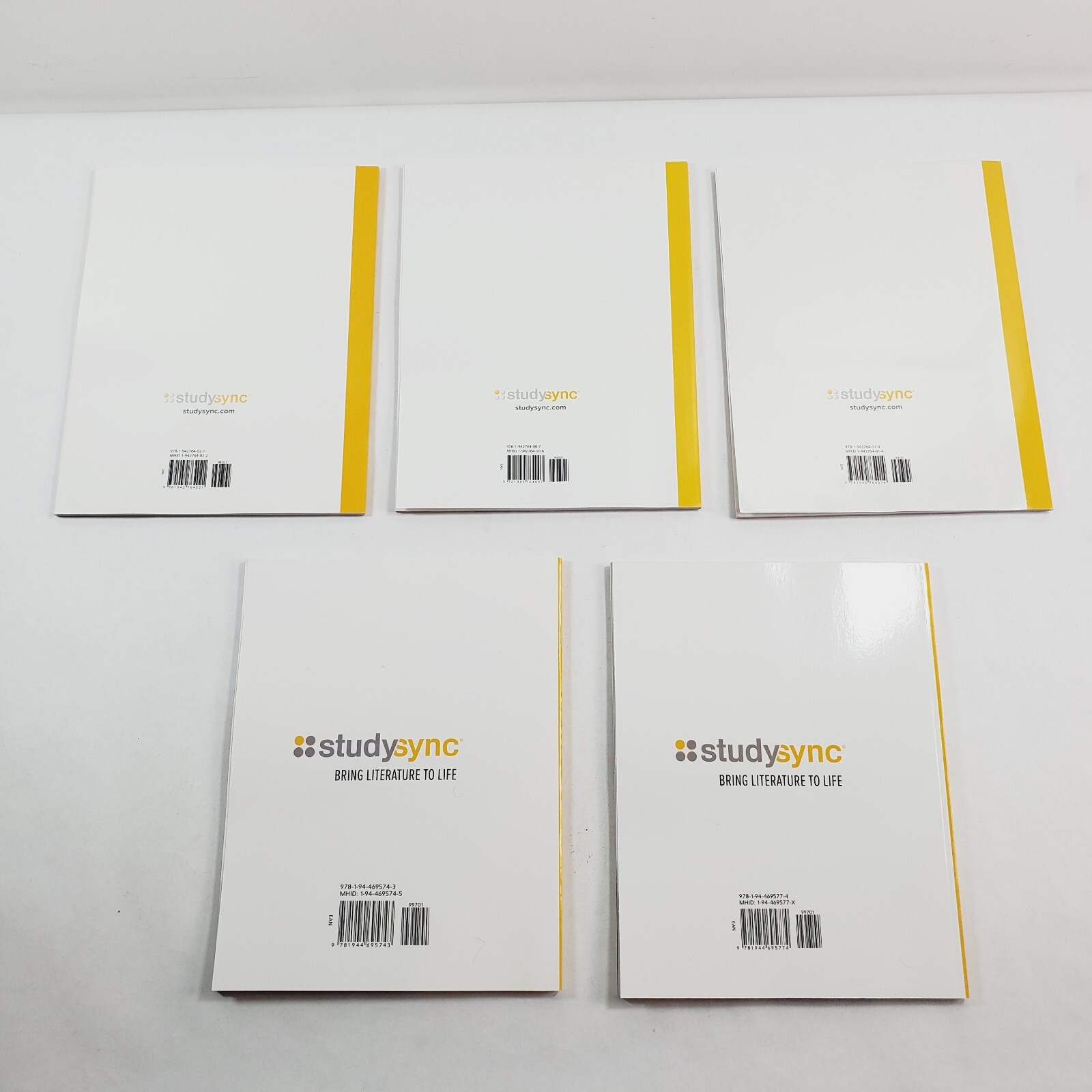 Lot of 5 Study Sync Grade 6 Reading and Writing Companion Workbooks Paperback