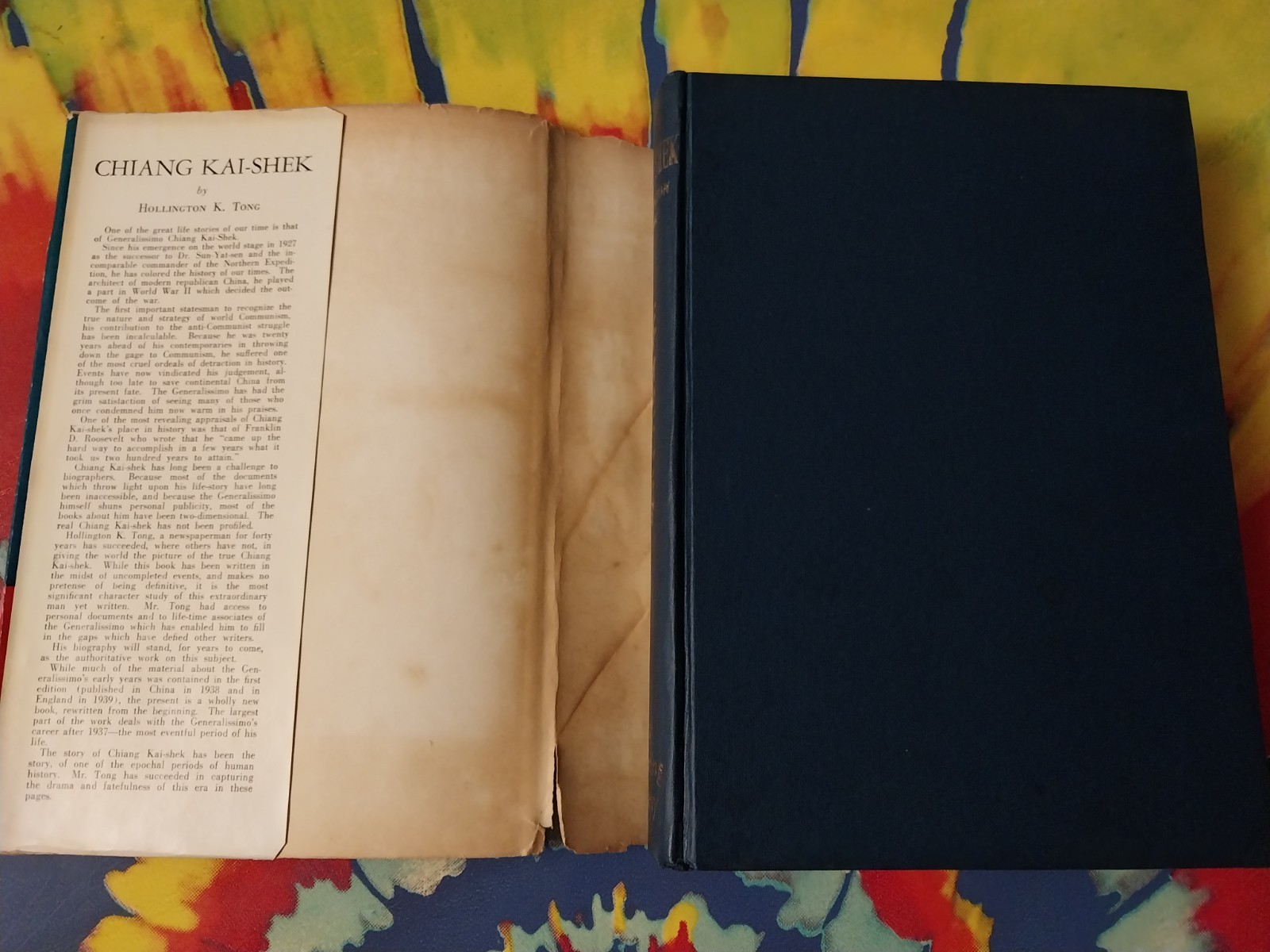CHIANG KAI-SHEK 1953 Hollington Tong CHINA Republic ROC Taiwan history