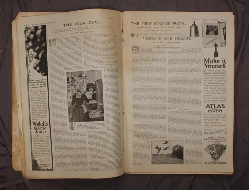 Woman’s Home Companion March 1910 11 x 16 105 pages Fair to Poor Condition