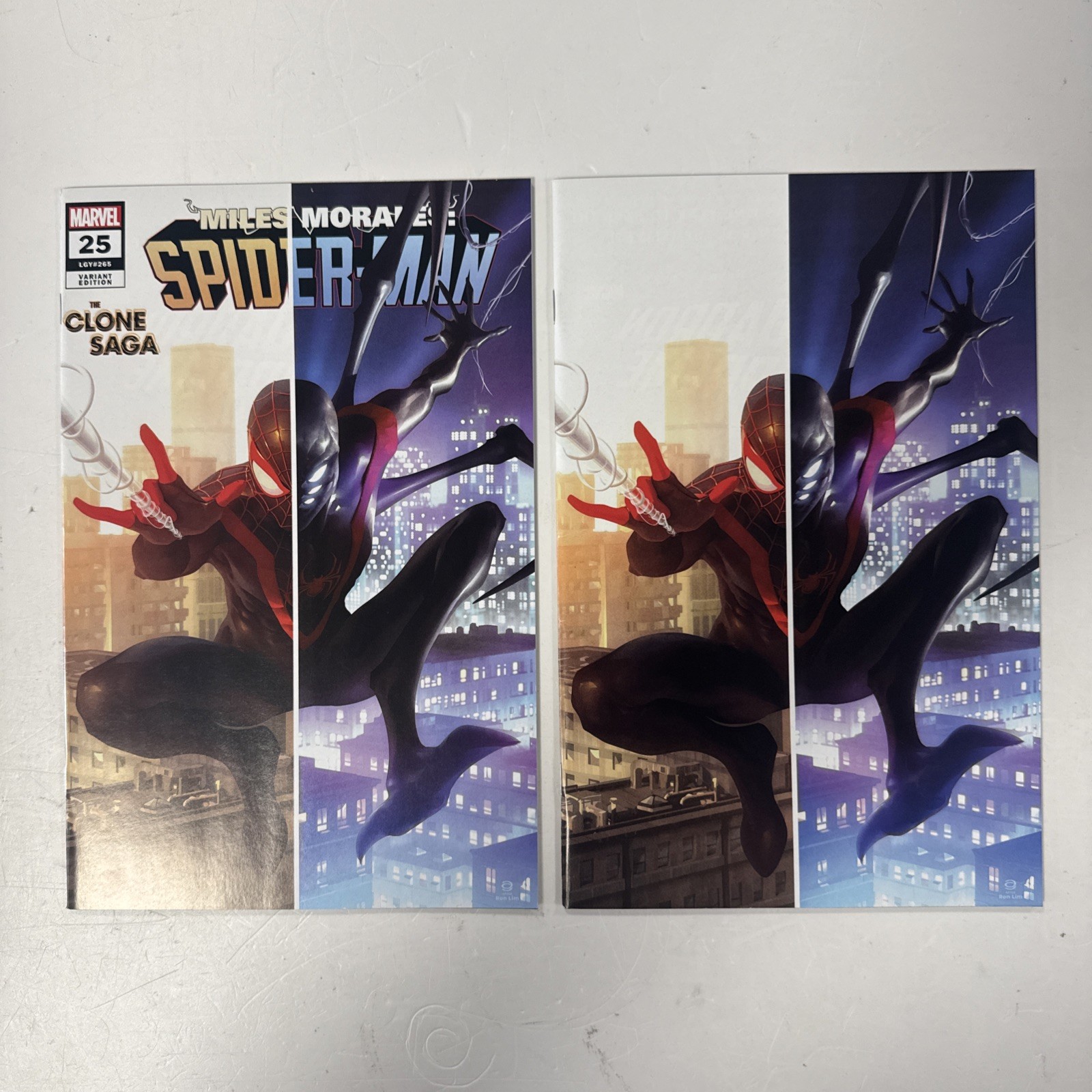 Miles Morales: Spider-man #25 2021 Ron Lim Trade Dress & Virgin Variant Cover