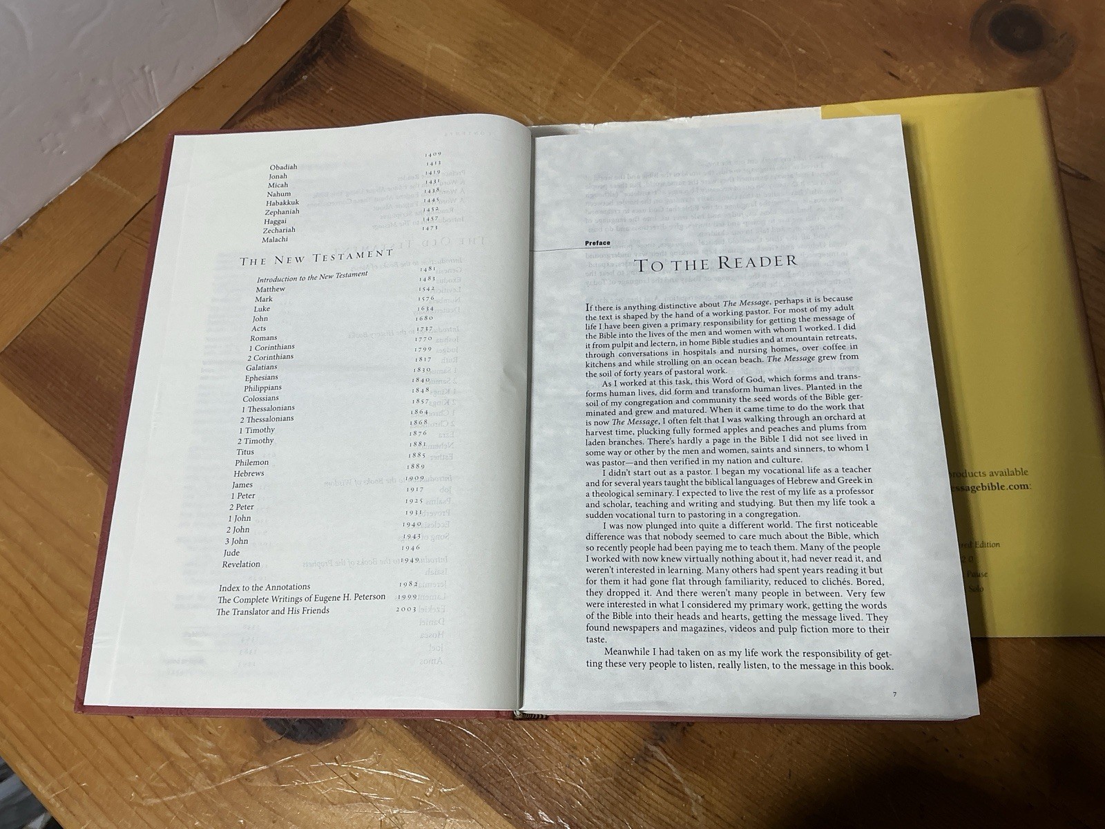 Conversations The Message Bible With Its Translator EUGENE H. PETERSON HC/DJ