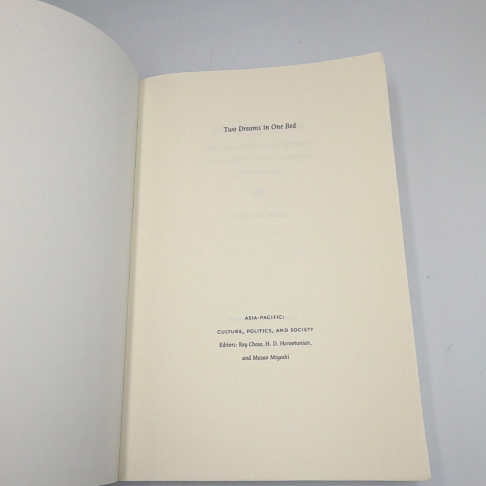 Duke University Press Two Dreams in One Bed Hyun Ok Park PB History Manchuria