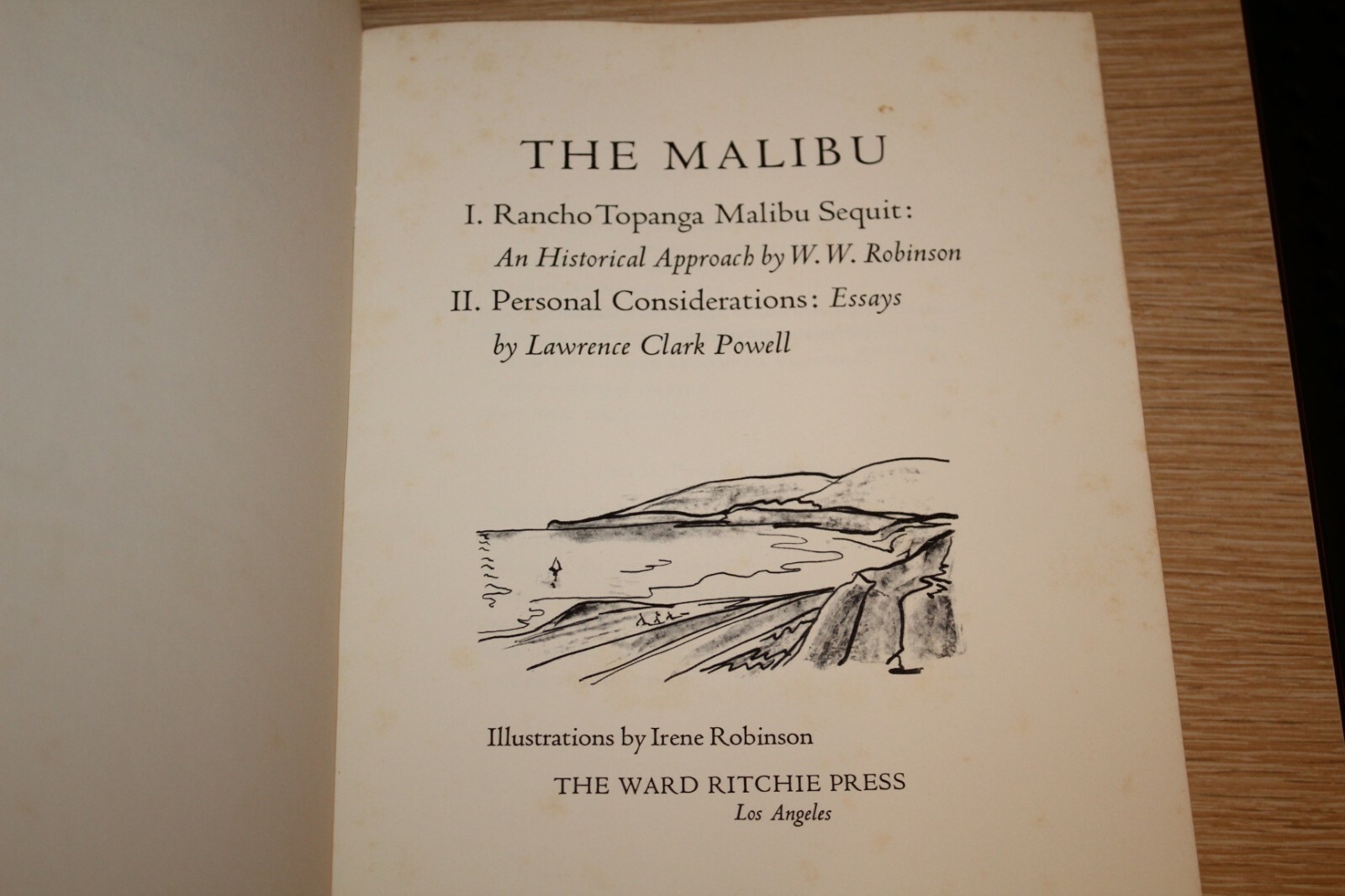 THE MALIBU Essays by W.W. Robinson Lawrence Clark Powell 1958 SIGNED Paperback