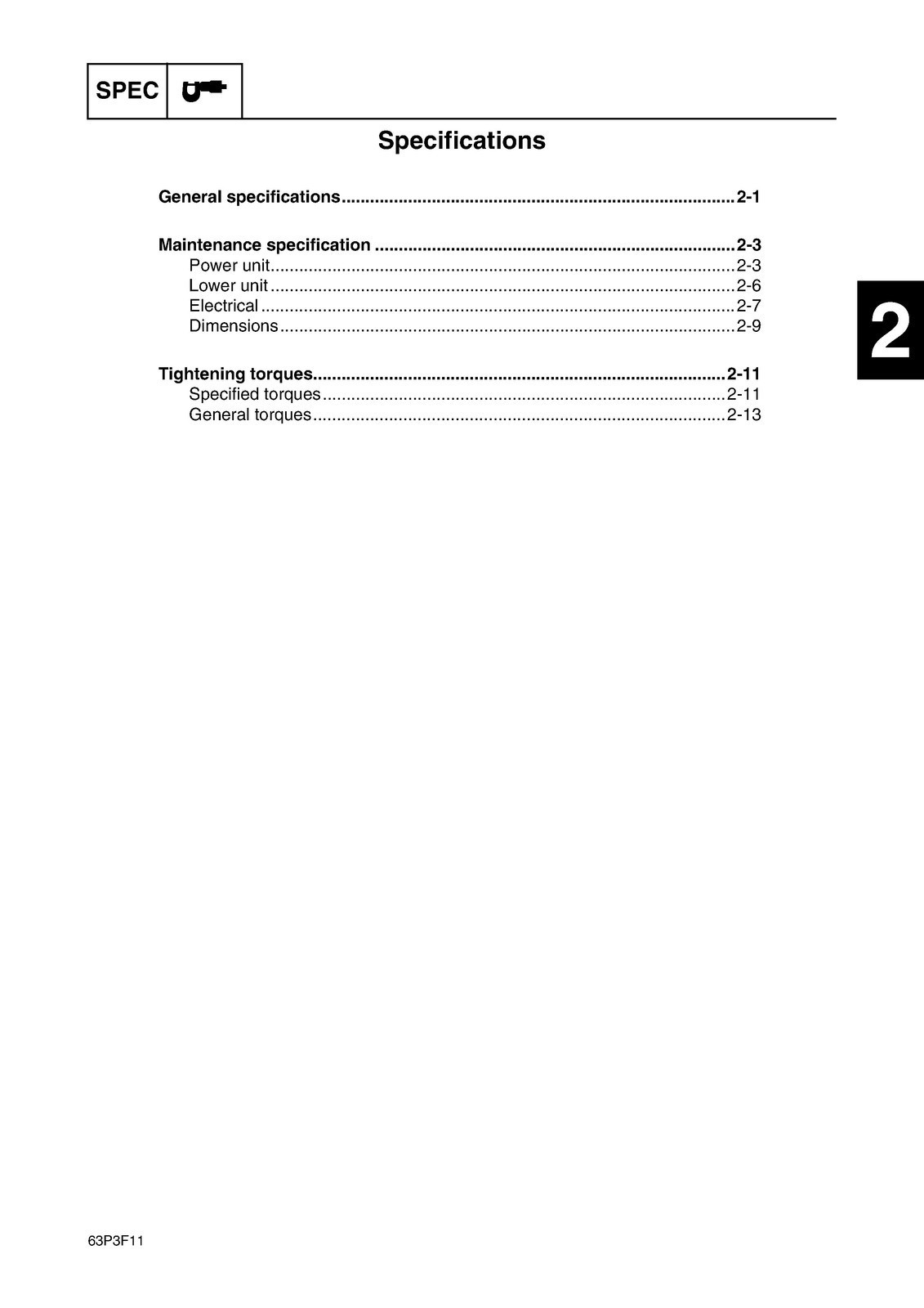 YAMAHA F150A FL150A Outboard Motor Service Manual BIND, FRONT & BACK, XL FOLDOUT