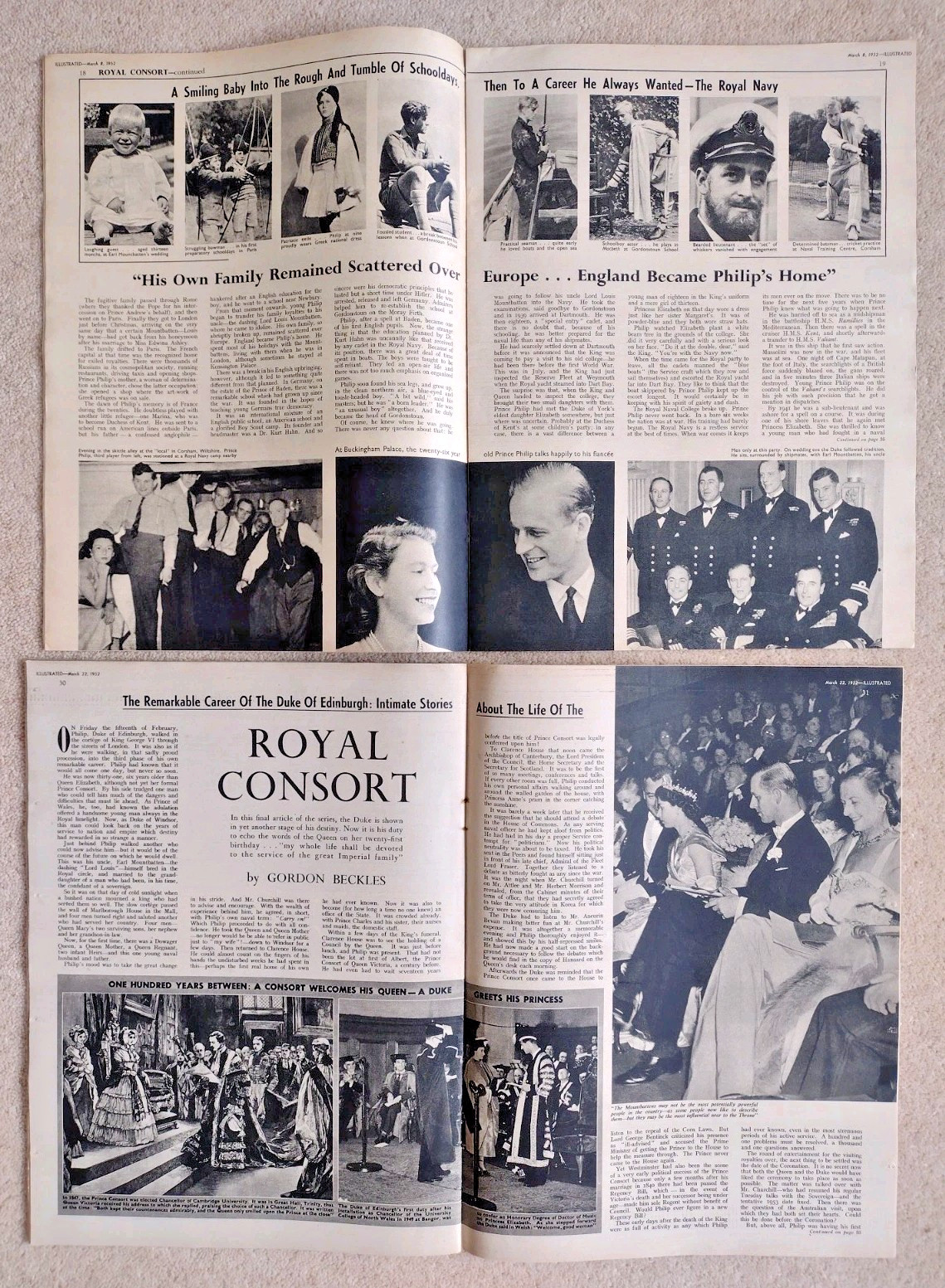 Illustrated magazine Jan-Mar 1952 x9: Elizabeth The Girl Born to be Queen +++