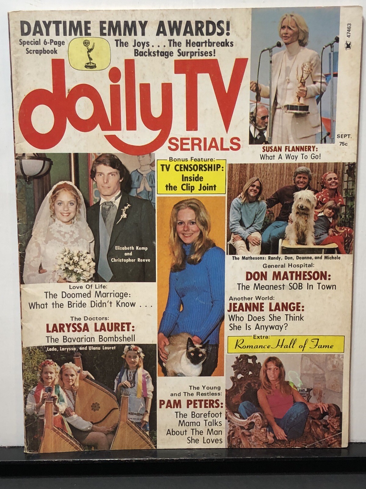 Daily Tv Serials Magazine Sept 1977 Christopher Reeve Pam Peters Susan Flannery